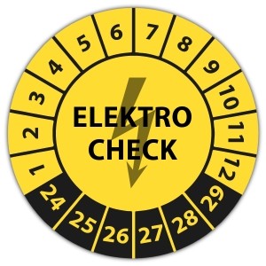 Prüfplakette Dokumentenfolie "Elektro-Check"