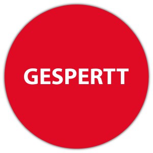 Prüfplakette Dokumentenfolie Gesperrt - Prüfplaketten Dokumentenfolie