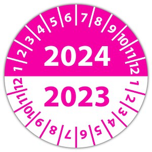 Prüfplakette Dokumentenfolie mit 2 Jahre - Jahr aufkleber 2023