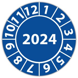 Prüfplakette Dokumentenfolie mit Jahr - Jahr aufkleber 2024