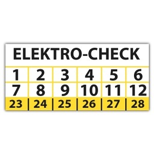 Prüfplakette Elektro-Check - Prüfplaketten OVE / ÖNORM