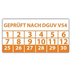 Prüfplakette Geprüft nach DGUV V54 - Prüfplaketten rechteck