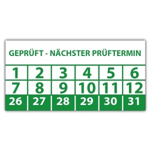 Prüfplakette Geprüft - Nächster Prüftermin - Prüfplaketten Neutral