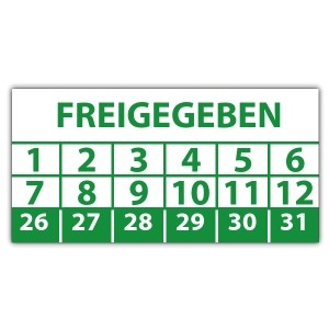Prüfplakette  Freigegeben - Prüfplaketten Neutral