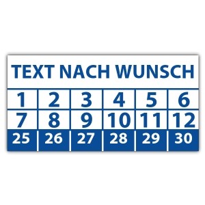Prüfplakette mit Wunschtext - Prüfplaketten mit Werbung