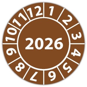 Prüfplakette mit Jahr - Prüfplaketten Neutral