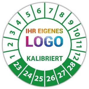 Prüfplakette Dokumentenfolie kalibriert - Prüfplaketten Dokumentenfolie logo