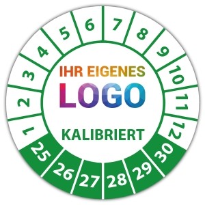 Prüfplakette Dokumentenfolie kalibriert - Prüfplaketten VDE / Elektro logo