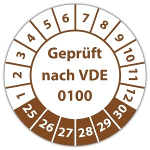 Prüfplakette Geprüft nach VDE 0100 - Prüfplaketten VDE / Elektro