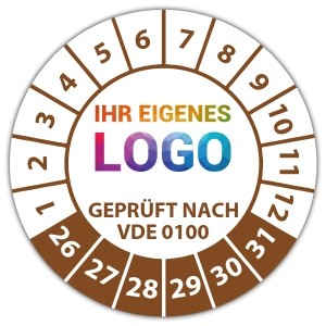 Prüfplakette Geprüft nach VDE 0100 - Prüfplaketten VDE / Elektro logo