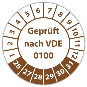 Prüfplakette Geprüft nach VDE 0100 - Prüfplaketten VDE / Elektro
