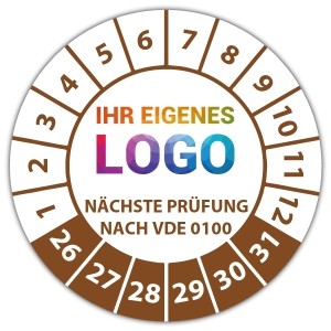 Prüfplakette Nächste Prüfung nach VDE 0100 - Prüfplaketten VDE / Elektro logo