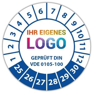 Prüfplakette Geprüft DIN VDE 0105-100 - Prüfplaketten VDE / Elektro logo