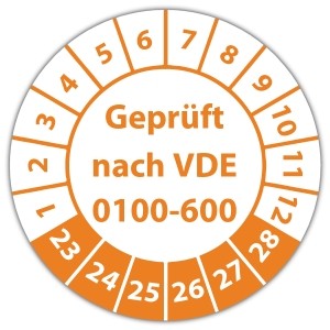 Prüfplakette Geprüft nach VDE 0100-600 - Prüfplaketten auf Rolle