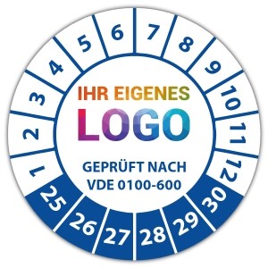Prüfplakette Geprüft nach VDE 0100-600 - Prüfplaketten VDE / Elektro logo