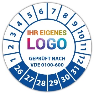 Prüfplakette Geprüft nach VDE 0100-600 - Prüfplaketten VDE / Elektro logo