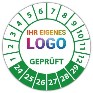 Prüfplakette Geprüft - Prüfplaketten auf Bogen logo