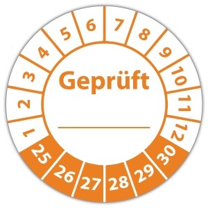 Prüfplakette Dokumentenfolie Geprüft - Prüfplaketten Dokumentenfolie