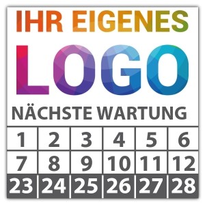 Prüfplakette Nächste Wartung - Prüfplaketten Quadrat logo