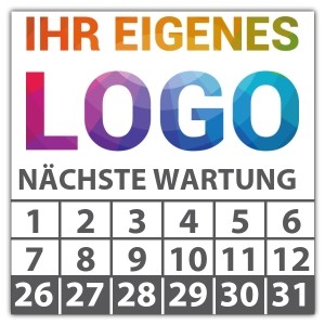 Prüfplakette Nächste Wartung - Prüfplaketten Quadrat logo