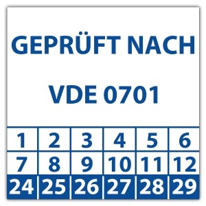 Prüfplakette "Geprüft nach VDE 0701"