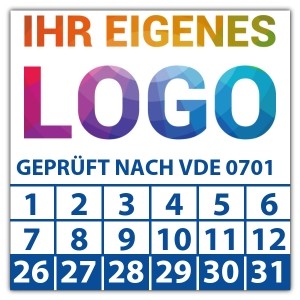 Prüfplakette Geprüft nach VDE 0701 - Prüfplaketten VDE / Elektro logo
