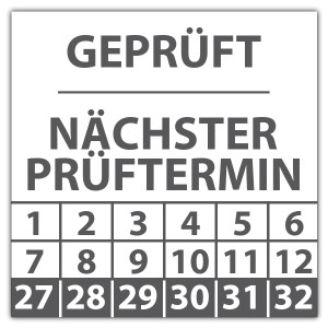 Prüfplakette Geprüft nächster Prüftermin - Prüfplaketten Neutral