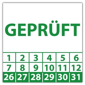 Prüfplakette Geprüft - Prüfplaketten Neutral