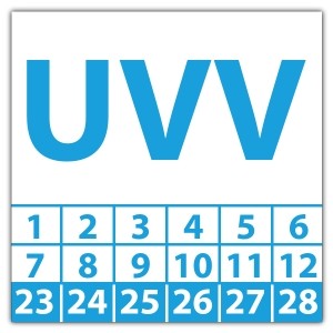 Prüfplakette UVV - Prüfplaketten Quadrat