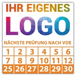 Prüfplakette Nächste Prüfung nach VDE - Prüfplaketten VDE / Elektro logo