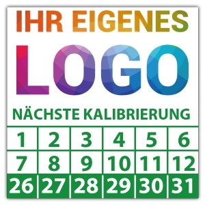 Prüfplakette Nächste Kalibrierung - Prüfplaketten Quadrat logo