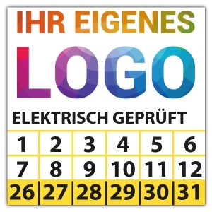 Prüfplakette  Elektrisch geprüft - Prüfplaketten VDE / Elektro logo