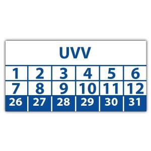 Prüfplakette UVV - Prüfplaketten rechteck