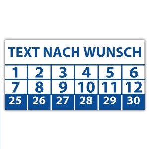 Prüfplakette mit Wunschtext - Prüfplaketten mit Werbung