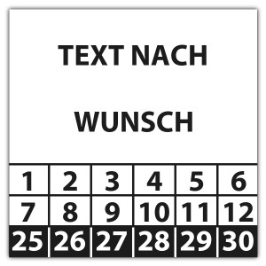 Prüfplakette Dokumentenfolie mit Wunschtext - Prüfplaketten mit Werbung