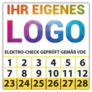 Prüfplakette Dokumentenfolie Elektro-Check VDE - Prüfplaketten auf Rolle logo