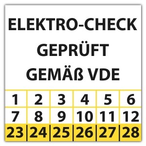 Prüfplakette Dokumentenfolie Elektro-Check VDE - Prüfplaketten auf Rolle
