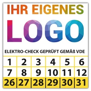 Prüfplakette Dokumentenfolie Elektro-Check VDE - Prüfplaketten Dokumentenfolie logo