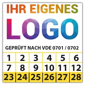 Prüfplakette Dokumentenfolie Geprüft nach VDE 0701 / 0702 - Prüfplaketten auf Rolle logo