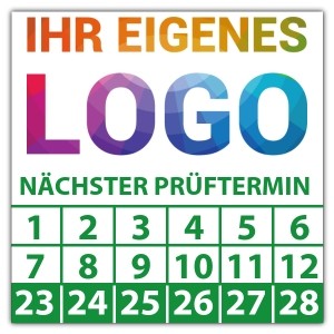 Prüfplakette Dokumentenfolie Nächster Prüftermin - Prüfplaketten Neutral logo