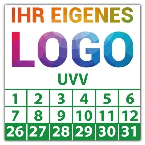 Prüfplakette Dokumentenfolie UVV - Prüfplaketten Dokumentenfolie logo