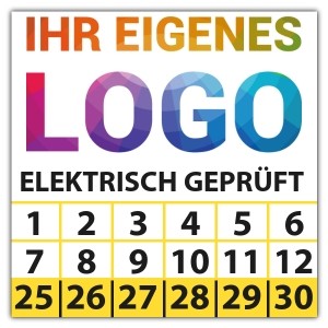 Prüfplakette Dokumentenfolie Elektrisch geprüft - Prüfplaketten VDE / Elektro logo