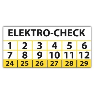 Prüfplakette Dokumentenfolie Elektro-Check - Prüfplaketten VDE / Elektro