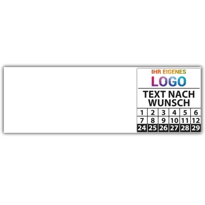 Kabelprüfplakette mit Logo und Wunschtext - Kabelprüfplaketten