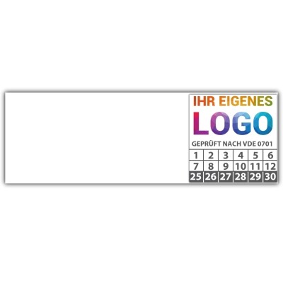 Kabelprüfplakette Geprüft nach VDE 0701 - Kabelprüfplaketten logo