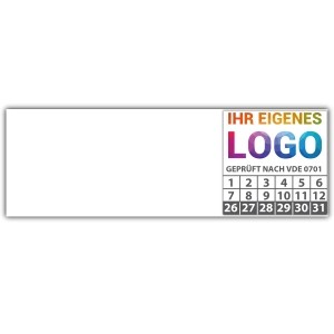 Kabelprüfplakette "Geprüft nach VDE 0701" logo