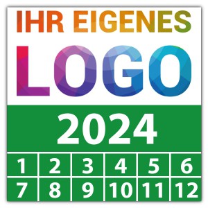 Prüfplakette mit Jahr - Jahr aufkleber 2024 logo