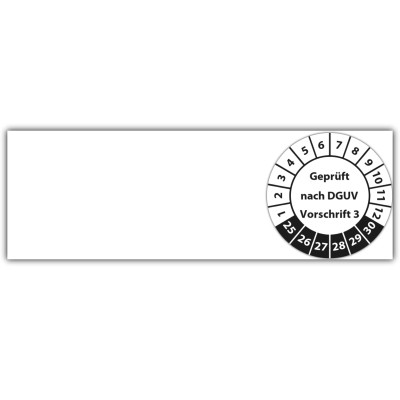 Kabelprüfplakette Geprüft nach DGUV Vorschrift 3 - Kabelprüfplaketten