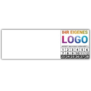 Kabelprüfplakette "Geprüft nach DGUV Vorschift 3" logo