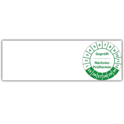 Kabelprüfplakette Geprüft Nächster Prüftermin - Kabelprüfplaketten